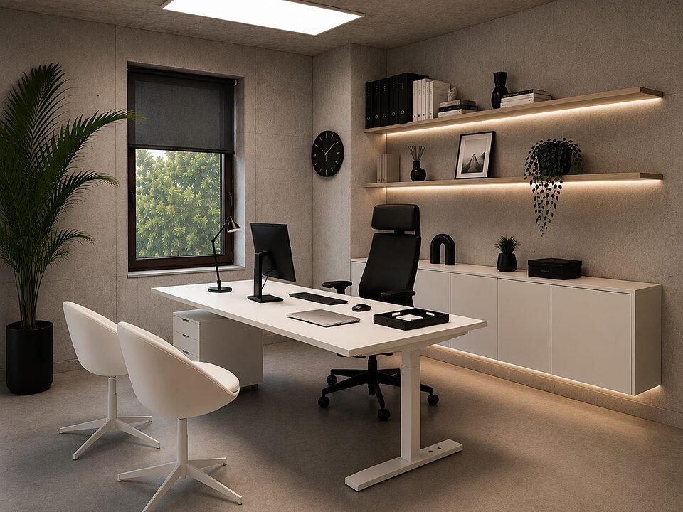 Sala de reuniones de la oficina de NIVELA en Las Palmas de Gran Canaria